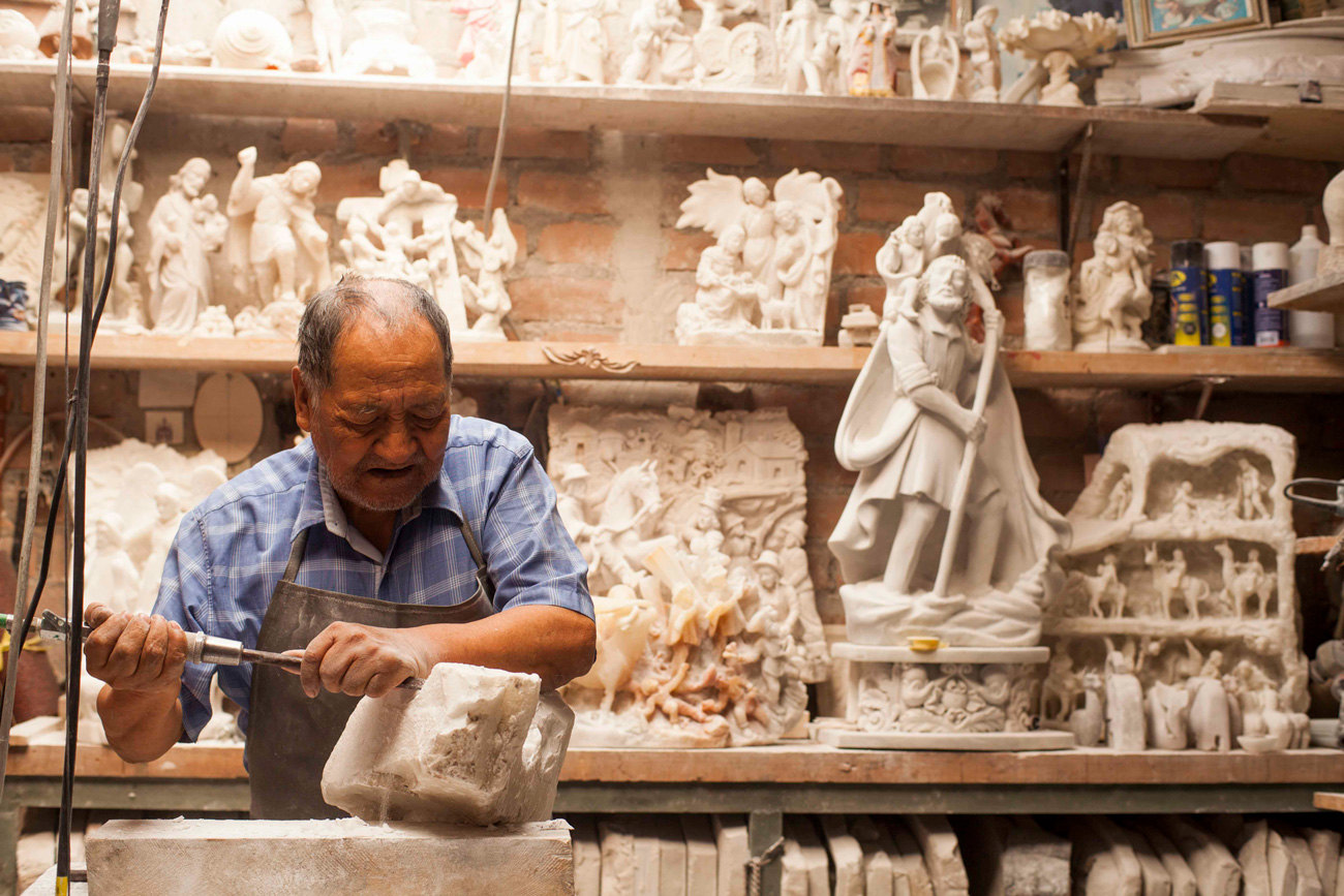 Artesanos en Barrio Santa Ana ©Antonio Escalante